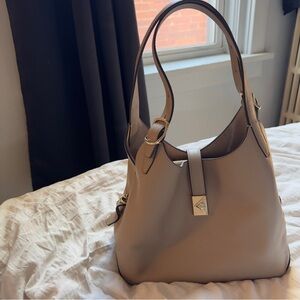 Kate Spade Deco Tote Hobo Crossbody Bag Taupe